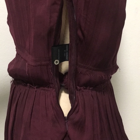 ISABEL MARANT TIERED BURGUNDY DRESS - Picture 7 of 9